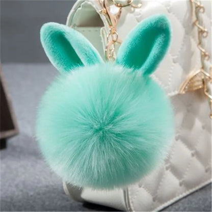 Furry Pom Pom Key Chain