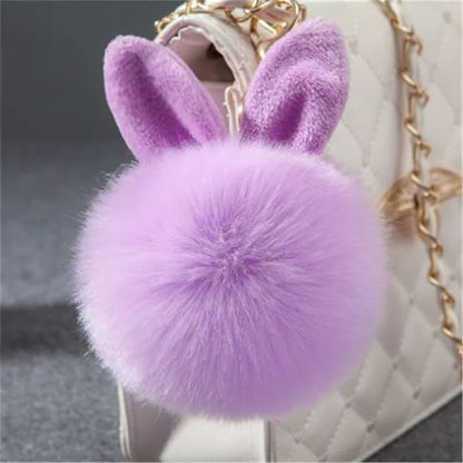 Furry Pom Pom Key Chain